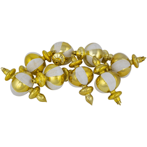 Northlight 8ct. Gold Shatterproof Finial Christmas Ornaments