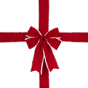Northlight 14ft. Red & White Velvet Christmas Door Bow