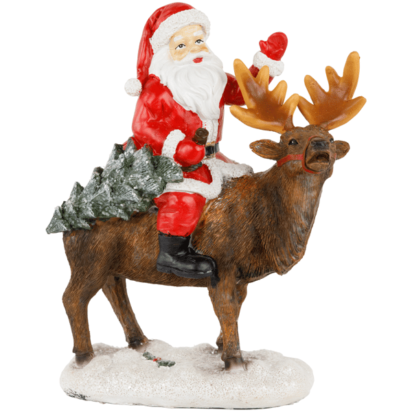 Northlight Santa Claus on a Reindeer Christmas Figurine