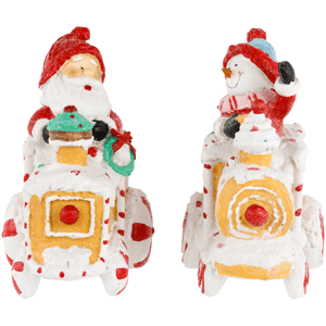 Northlight 2pc. Santa on Gingerbread Train Car Christmas Figures