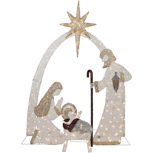 Northlight LED Holy Family Nativity Scene Outdoor Christmas Decor