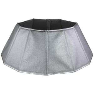 Northlight 27in. Silver Fabric Hexagonal Christmas Tree Collar