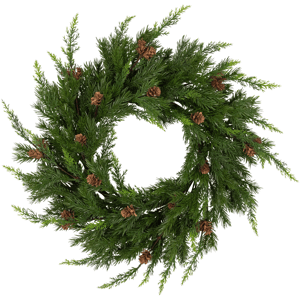Northlight Real Touch(tm) 24in. Cypress & Pinecone Christmas Wreath