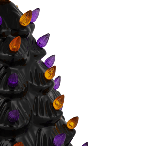 Northlight LED Lighted Ceramic Halloween Tree with Pumpkin alternate view