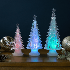 Northlight LED Color Changing Acrylic Christmas Trees - Set of 3