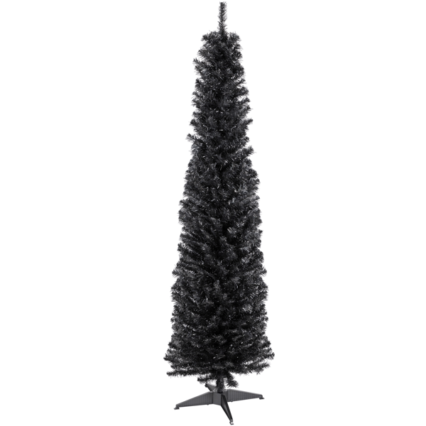 Northlight 6ft Charcoal Iridescent Slim Artificial Halloween Tree