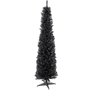 Northlight 6ft Charcoal Iridescent Slim Artificial Halloween Tree