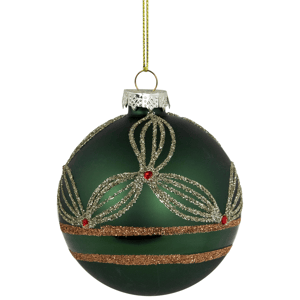Northlight 4ct. Holly Berry Green Christmas Glass Ball Ornaments