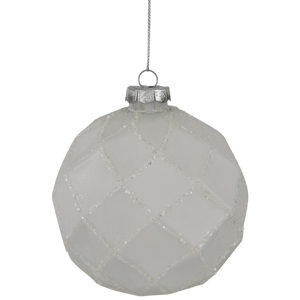 Northlight 4ct. White Glittered Christmas Glass Ball Ornaments