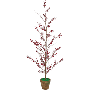 Northlight 4ft. Potted Berry Artificial Christmas Twig Tree