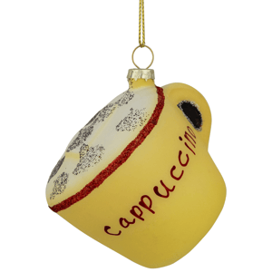 Northlight 4in. Glittered Cappuccino Glass Christmas Ornament