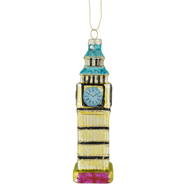 Northlight Golden Big Ben Glittered Glass Christmas Ornament