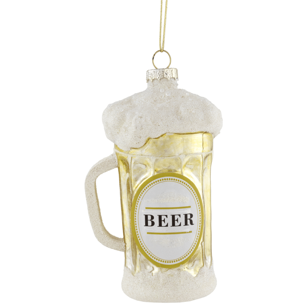 Northlight 4.5in. Frosty Beer Mug Glass Christmas Ornament
