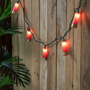 Northlight Shotgun Shells Red Patio Light Set, 10ct