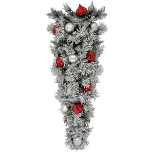 Northlight 3ft. Warm White LED Snowy Bristle Pine Christmas Swag