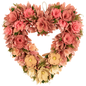 Northlight 15in. Mixed Floral Valentine's Day Heart Wreath