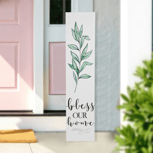 Northlight 36in. Bless Our Home Wooden Porch Board Sign