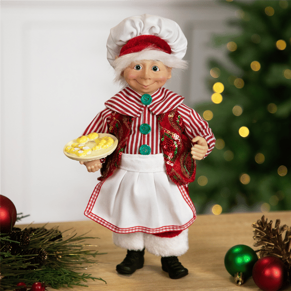 Northlight Chef Elf with Baked Goods Christmas Figure - 12in.
