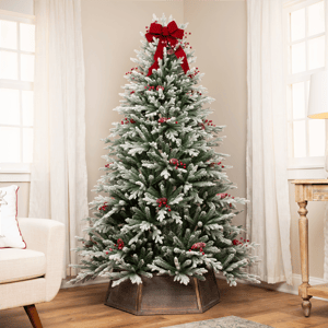 Northlight Real Touch(tm) 6.5ft. Flocked Grove Fir Christmas Tree