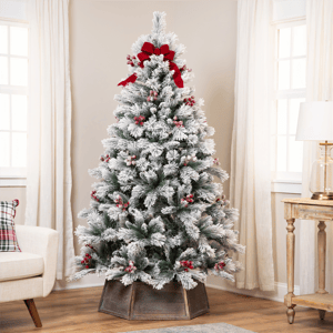Northlight 6.5ft. Full Flocked Fairfield Fir Christmas Tree