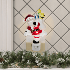 Northlight Santa Climbing Chimney Christmas Nightlight alternate view