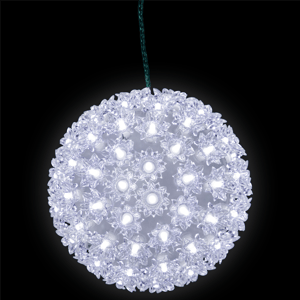 Northlight White LED Starlight Sphere Outdoor Christmas Decor