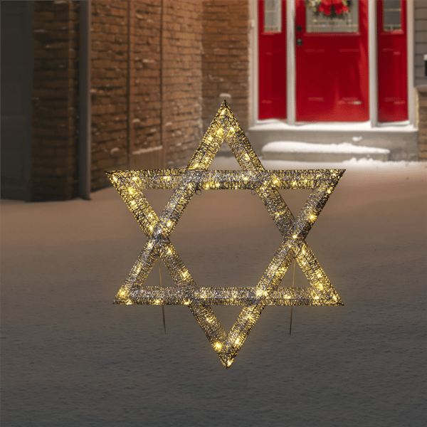 Northlight LED Sequined Star of David Hanukkah Outdoor Decoration