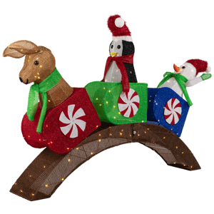 Northlight Lighted Winter Friends Christmas Coaster Outdoor Decor