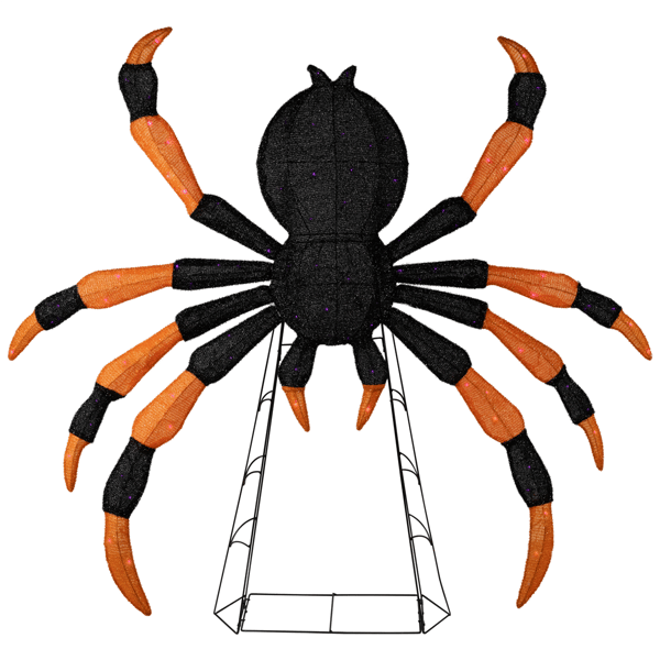 Northlight Black & Orange Lighted Spider Halloween Decor