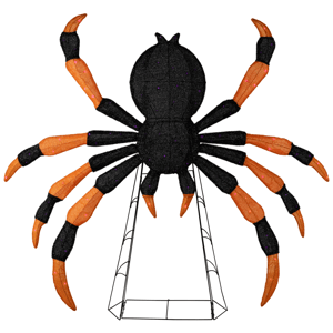 Northlight Black & Orange Lighted Spider Halloween Decor