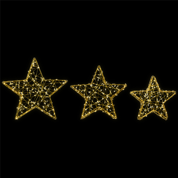Northlight LED Stars Outdoor Christmas Decorations - Set of 3