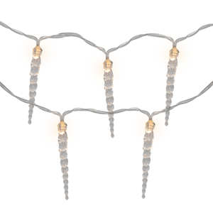 Northlight 4.5ft. Warm White Icicle String Christmas Light Set