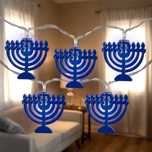 Northlight 5ft. Clear LED Menorah Hanukkah Light Set