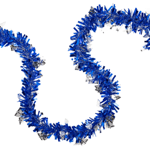 Northlight 50ft. Blue & Silver Menorah Hanukkah Tinsel Garland