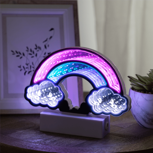Northlight LED Lighted 3D Rainbow Infinity Mirror