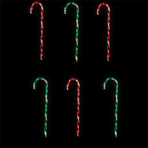Northlight 6pc. Outdoor Christmas Candy Cane Pathway Markers