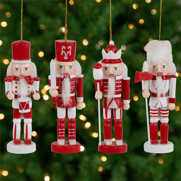 Northlight 4ct. Nutcracker Soldiers Wooden Christmas Ornaments