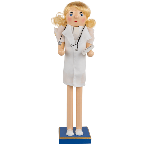 Northlight Nurse with Stethoscope Wooden Christmas Nutcracker