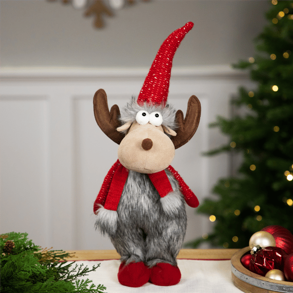 Northlight Standing Plush Moose Christmas Figure