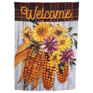 Northlight Flint Corn Welcome Fall Harvest House Flag