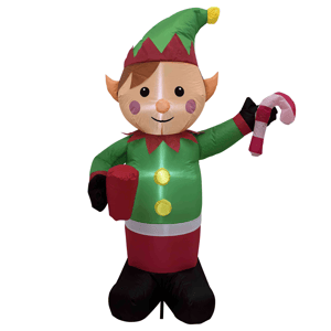 Northlight 4.25ft. Lighted Inflatable Elf Outdoor Christmas Decor