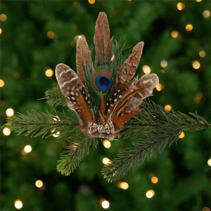 Northlight 6in. Peacock Feather Christmas Clip-On Ornament