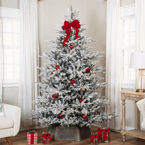Northlight Real Touch(tm) 7.5ft. Pre-Lit Flock Teton Christmas Tree