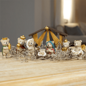 Northlight 8pc. Bears Christmas Nativity Set