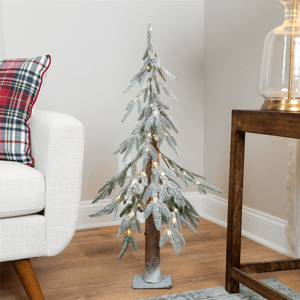 Northlight 3ft. Pre-Lit Flocked Alpine Artificial Christmas Tree