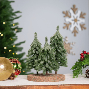 Northlight Icy Downswept Pine Trio of Trees Christmas Decor