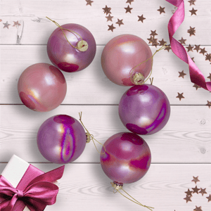 Northlight 6ct. Pink Shiny Glass Ball Christmas Ornaments