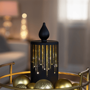 Northlight LED Glass Candle with Stars Christmas Decoration alternate view