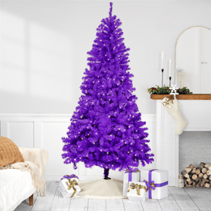 Northlight 6ft. Pre-Lit Purple Artificial Pine Christmas Tree
