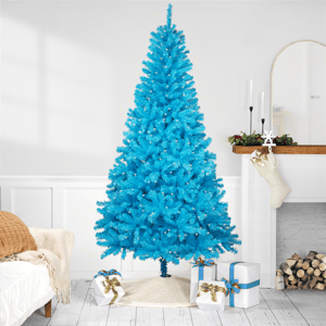 Northlight 7ft. Pre-Lit Sky Blue Artificial Pine Christmas Tree